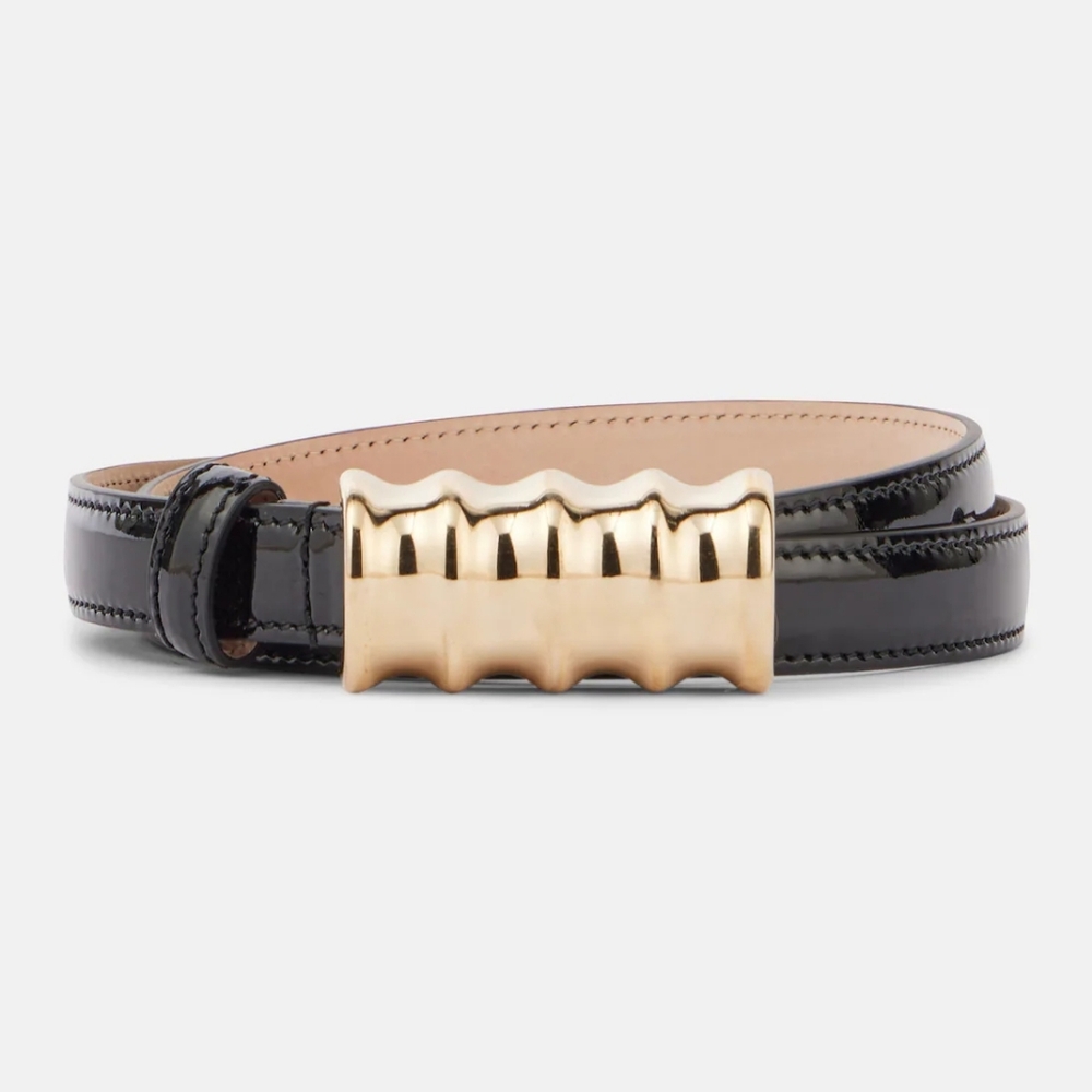 KHAITE Julius Small Leather Belt, Small, 85 (34")